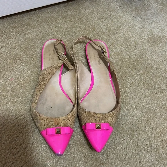 kate Spade Ginny flats slingbacks natural cork flats - Picture 3 of 8